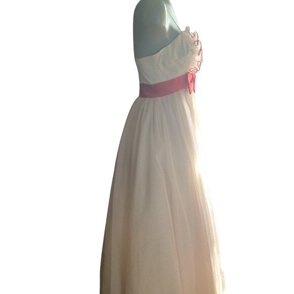 Vintage Mike Benet Formal Sleeveless Pink/ White 12 - Picture 3 of 8